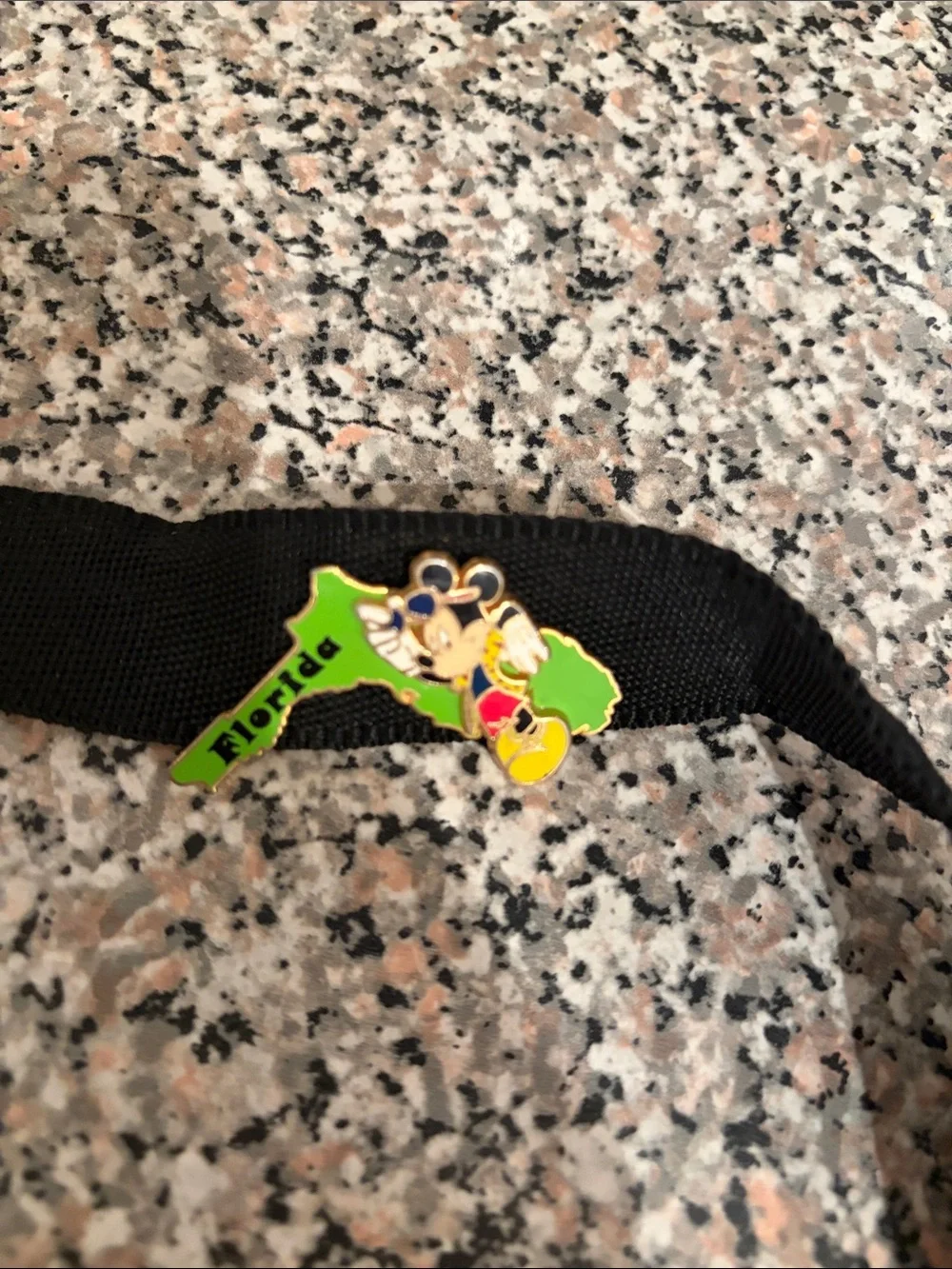 2002 WDW Disney Black Lanyard with Collectable Character Pins